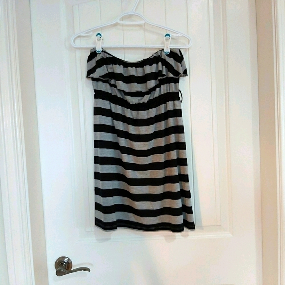 SWS STRIPED STRAPLESS SUMMER DRESS//B2A